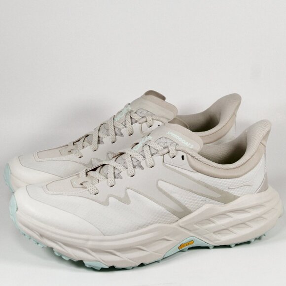 Hoka One One Speedgoat 5 Running Shoes Oat Milk Men 7.5 Women 8.5 - Picture 2 of 6